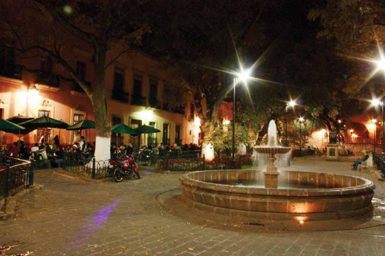 Un Café en el jardín de las rosas.