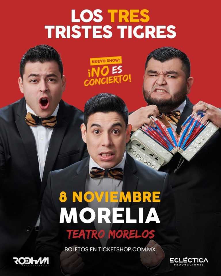 Los Tres Tristes Tigres llegan a Morelia con su nuevo tour “No es concierto”