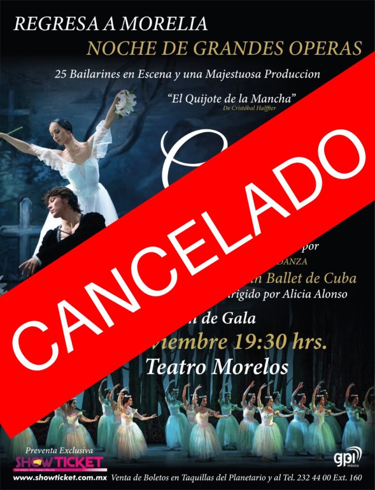 “Noche de Grandes Óperas “ queda cancelada en Morelia