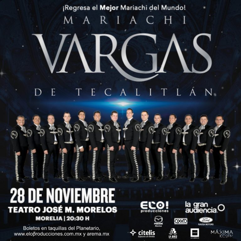 Regresará el Mariachi Vargas de Tecalitlán a Morelia, tras varios años de ausencia