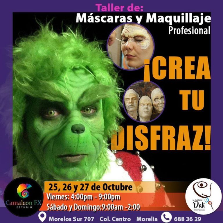 Prepara tu mejor disfraz en el taller que ofrece CAMALEON FX ESTUDIO