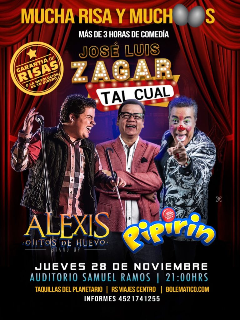 Zagar, Ojitos de Huevo y el Pipirin, arrancarán risas en Morelia