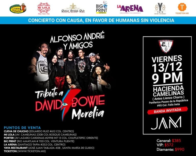Alfonso André y Rodrigo Baills de Caifanes, rendirán Tributo a David Bowie, en Morelia