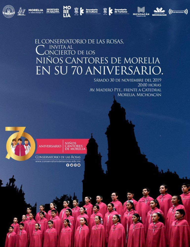 Concierto de los Niños Cantores de Morelia con motivo del 70 Aniversario