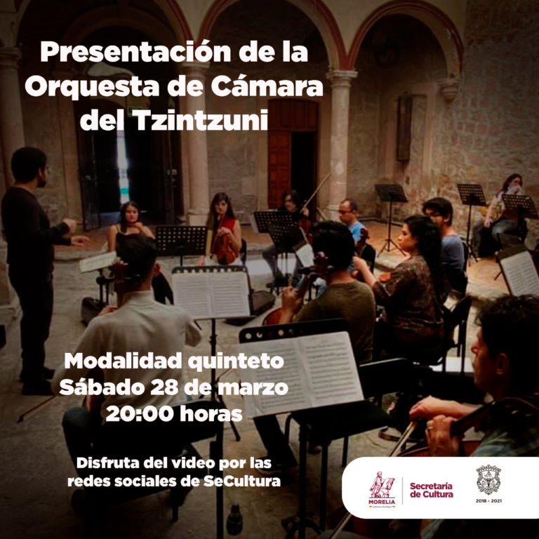 Orquesta de Cámara del Tzintzuni se presenta este viernes por las redes de SeCultura
