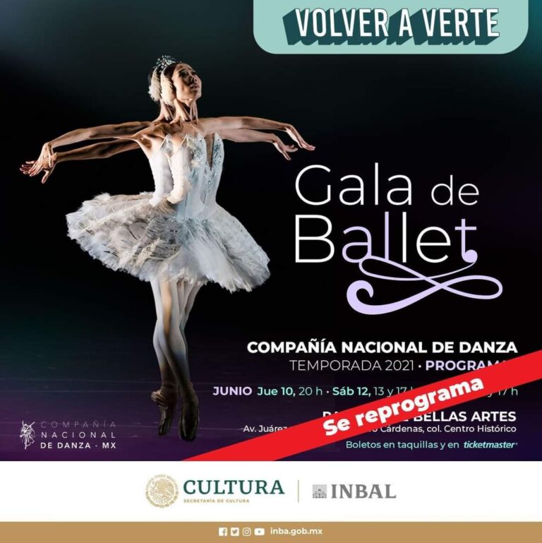 La Compañía Nacional de Danza reprograma la Gala de ballet en el Palacio de Bellas Artes