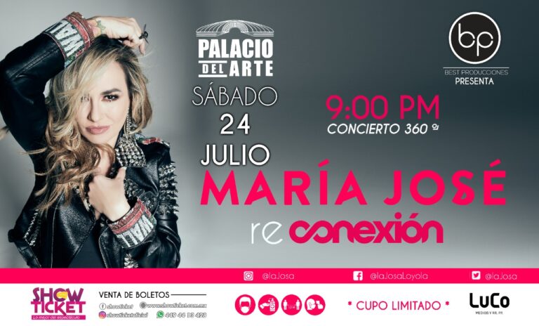 Arranca venta de boletos para el concierto de María José, en Morelia
