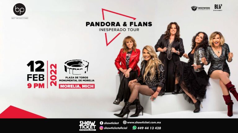 Pandora & Flans presentarán su “Inesperado Tour”, en Morelia