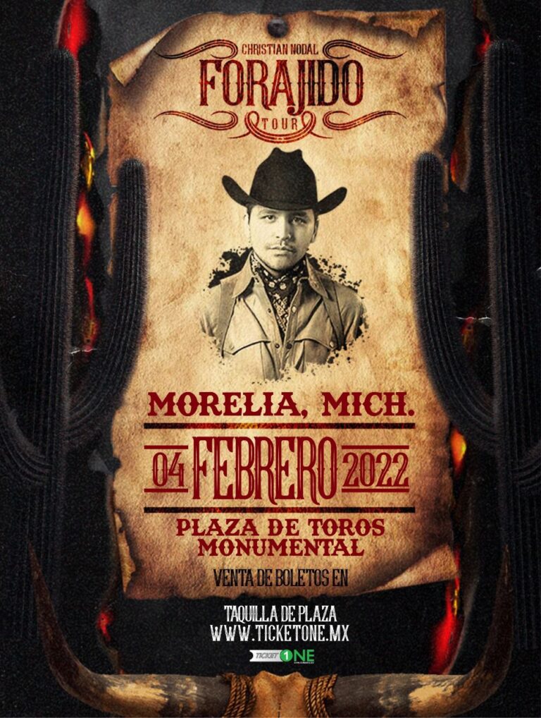 Christian Nodal llega a Morelia con su “Forajido Tour”