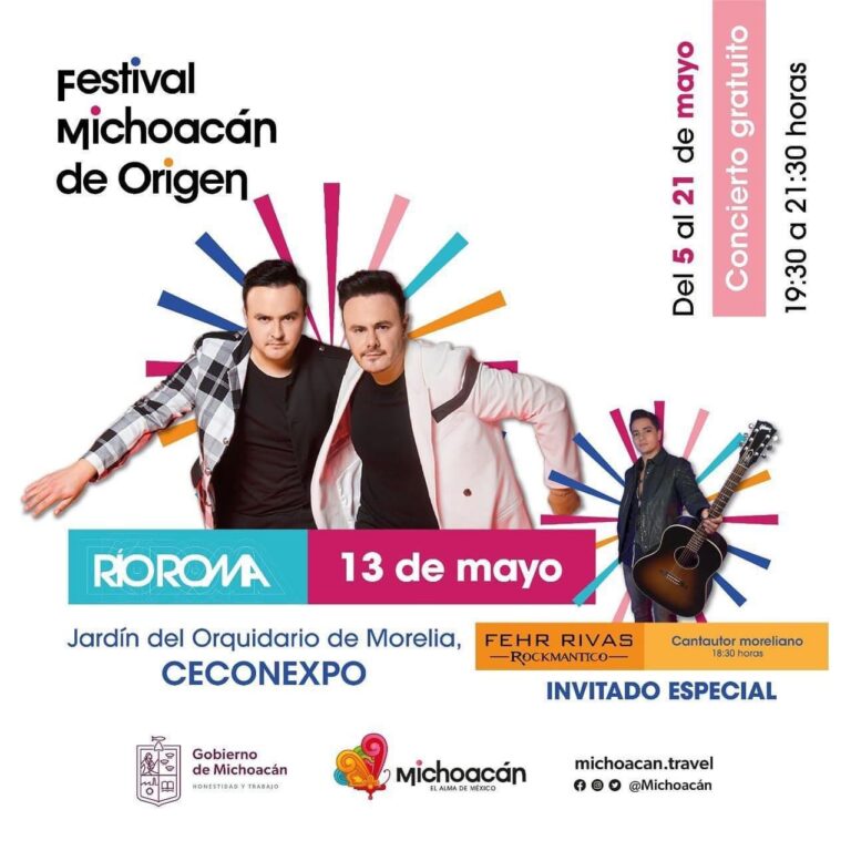 Mi persona favorita, sonará en el Festival Michoacán de Origen con Río Roma