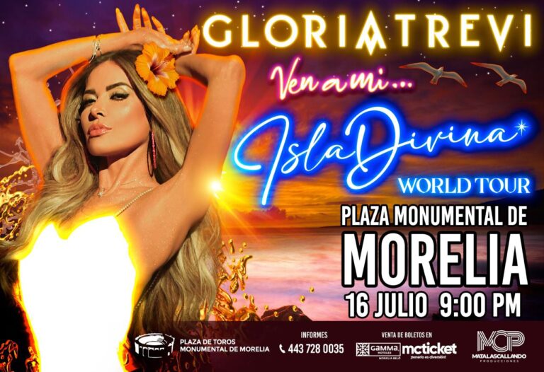 Regresa Gloria Trevi a Morelia con su “Isla Divina” World Tour