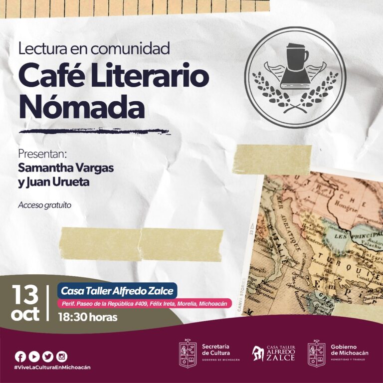 Café Literario Nómada llegará a Casa Taller Alfredo Zalce